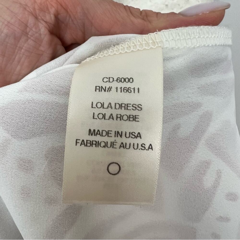 NWT anthro Amadi Lola Cross Wrap Dress sz M Cream Orange Nursing Tencil Linen - Picture 7 of 8